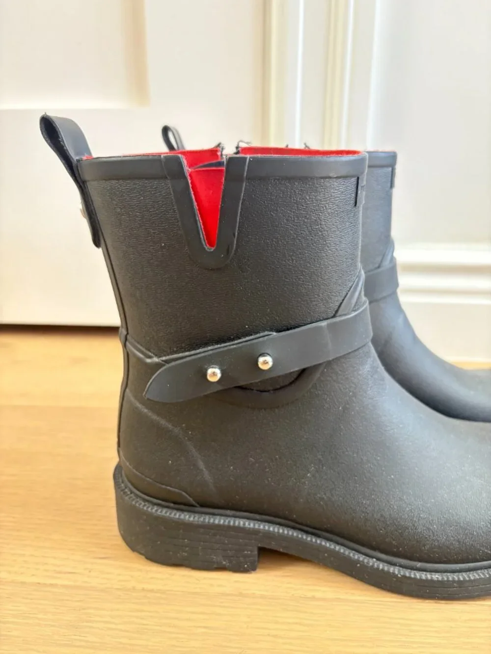 rag & bone Black Moto Rain Boots – Size 39